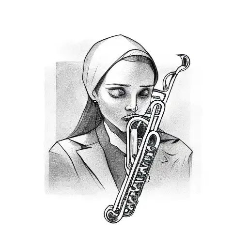 Clio Holding A Scroll And A Trumpet