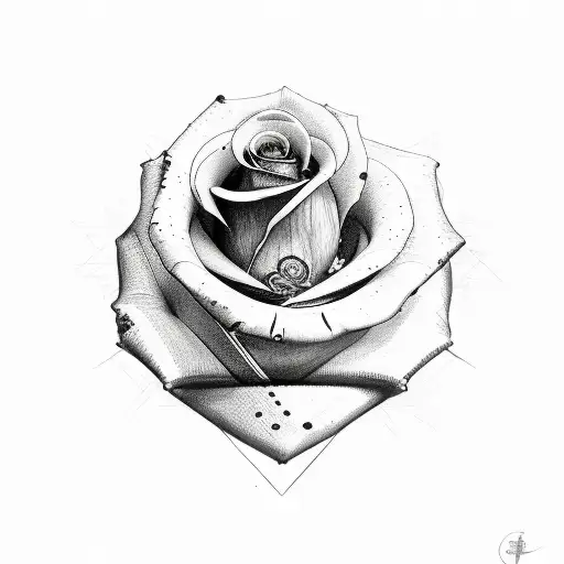 A Tape Measure Wrapped Around A Baby Footprint With A Rose