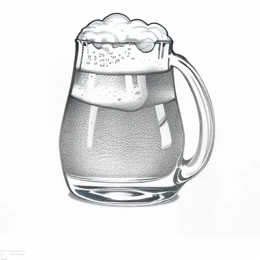 Beer Glass Line Drawing