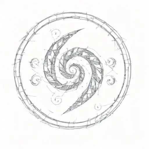 A Circle With A Spiral On It