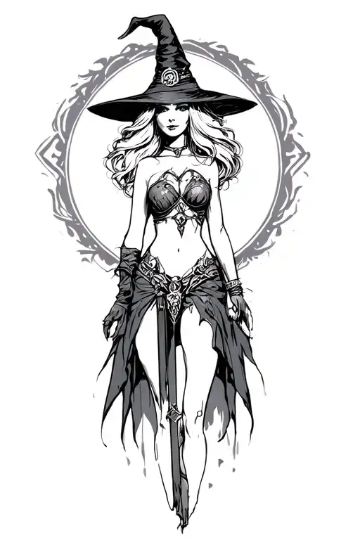 Sexy Blonde Girl Wizard