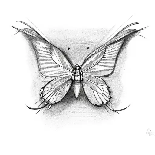 Crow With Right Wing Of A Butterfly