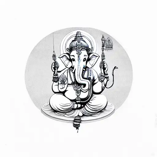 Ganesha With Blessed Word