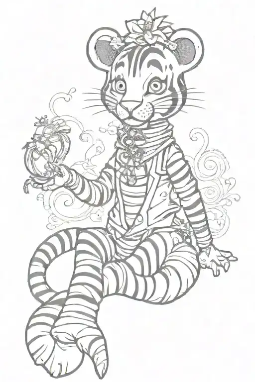 Goth Tigger Voodoo Doll