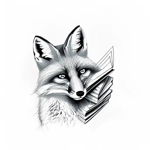 Fox Coming Out Of Book