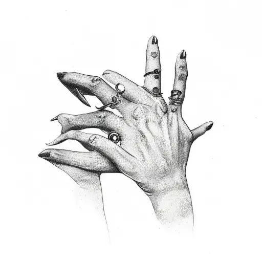 A Hand With Number 72 And Ring