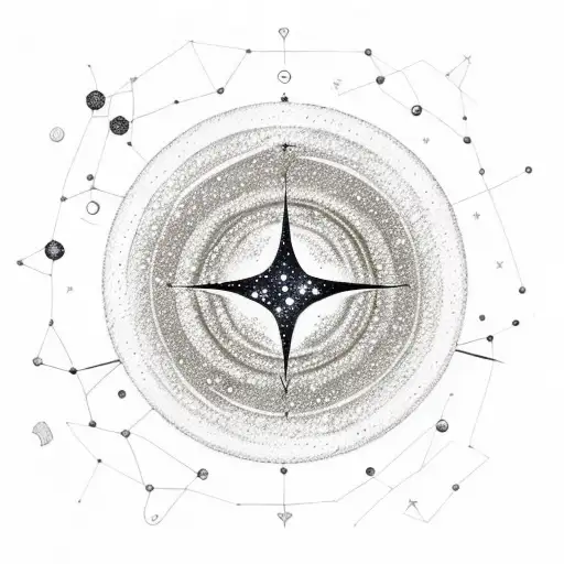 A Celestial Coffee Bean Constellation With It Symbols