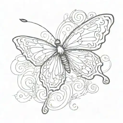 Butter Fly With Quote Incorporated