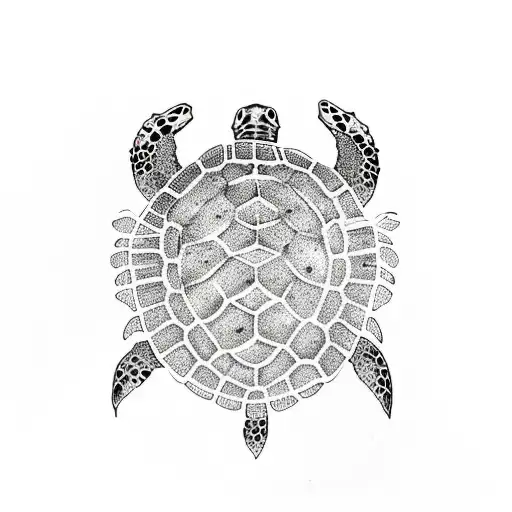 A Sea Turtle Swimming Through An Infinity Symbol Made Of Delicate Filigree