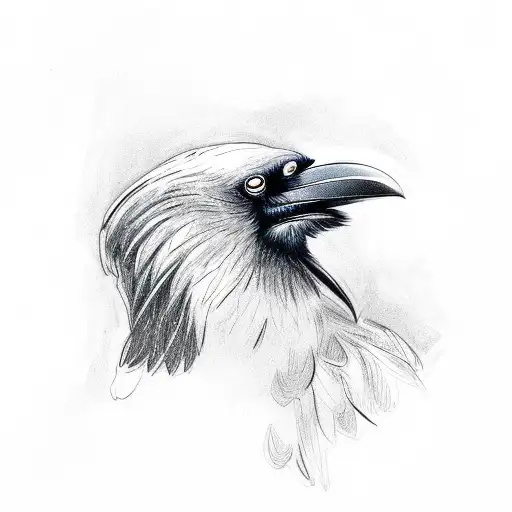 A Raven Holds A Watch In Its Beak