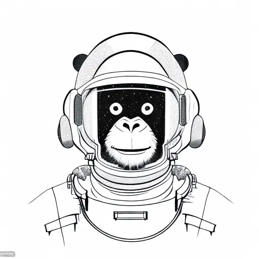 Monkey With A Astronaut Suit