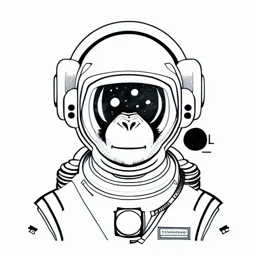 Monkey With A Astronaut Suit