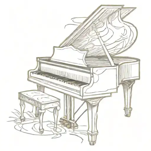 Piano Cartoon Walking