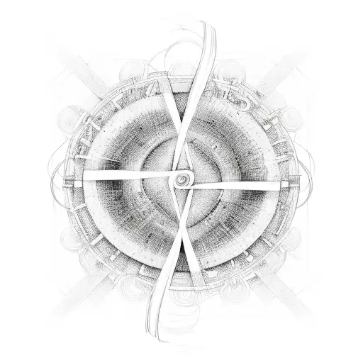 A Sketch-style Depiction Of A Dna Strand Forming The Shape Of A Cross