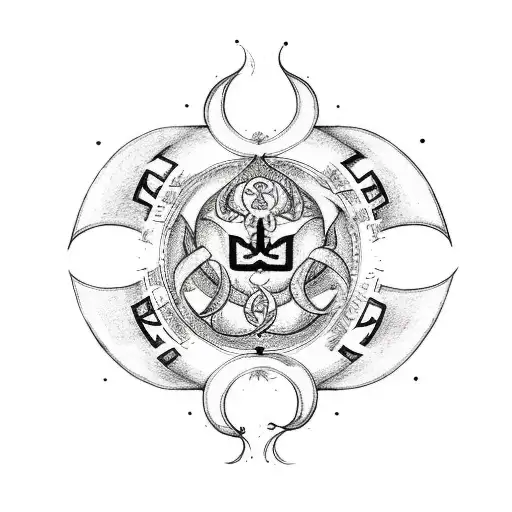 A Vegvisir Which Is Surrounded By A Dragon With Flames In Its Head