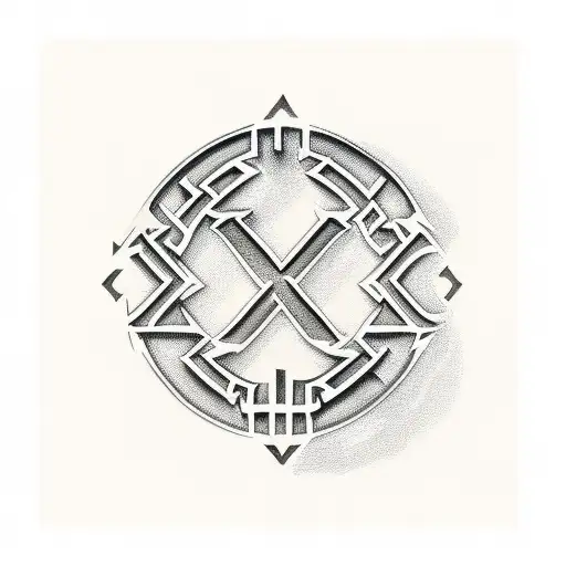 Greek Letters On A Scroll