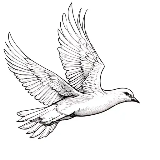 Dove Flying