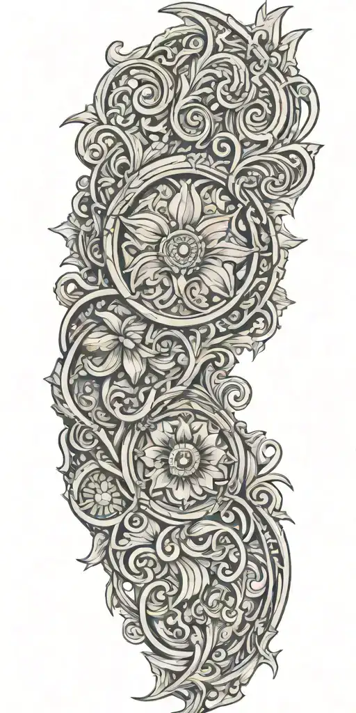 Incorporate Leather Tooling Patterns Into A Western Tattoo Design