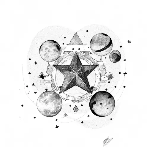 Stars Moon Universe Long Forearm