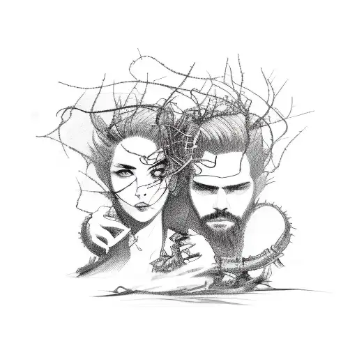 Lovers With Barbed Wire Fire