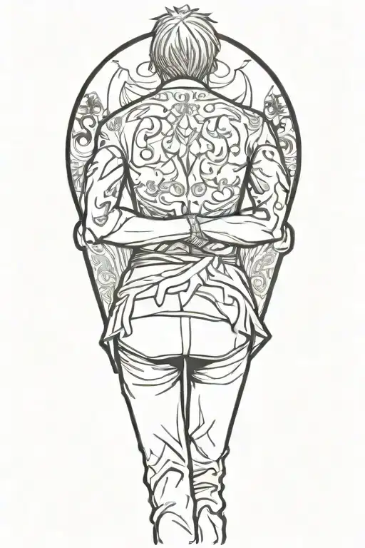 Vinsmoke Sanji In Anime One Piece In The Middle With His Back Turned Against The View