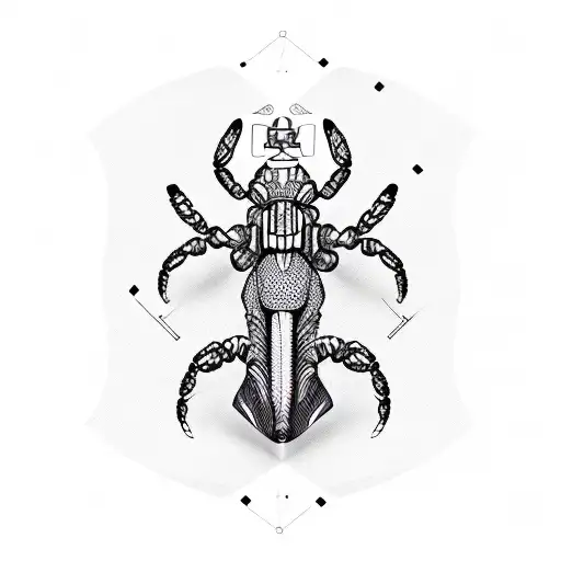 Geometric Scorpion On Tigh