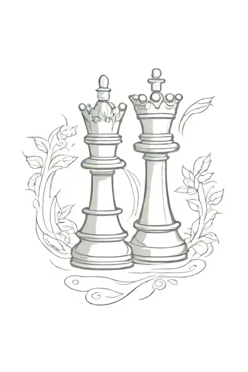 Chess Pieces King And Queen Love