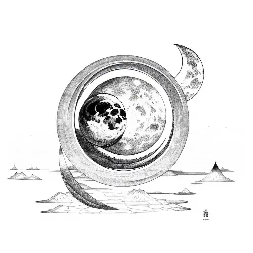 Scale With A Moon And A Sun