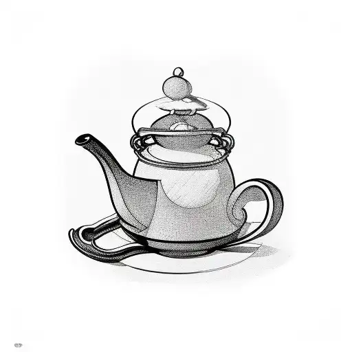 Cartoon Teapot With Legs And Arms