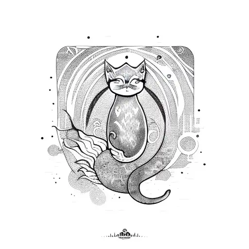 Mermaid Moon Cat Wave