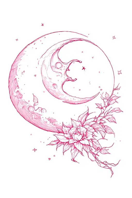 Moon And Pink