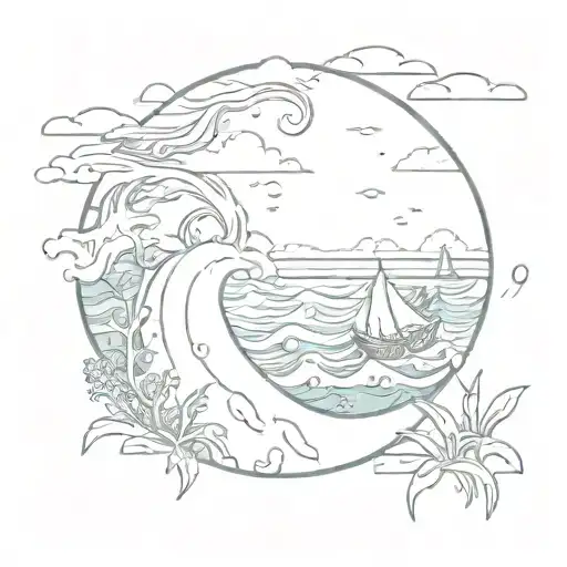 Cartoon Ocean Scene