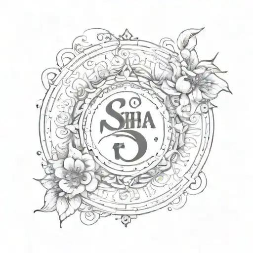 Sneha & Shubham Name Tattoo In One Word Written