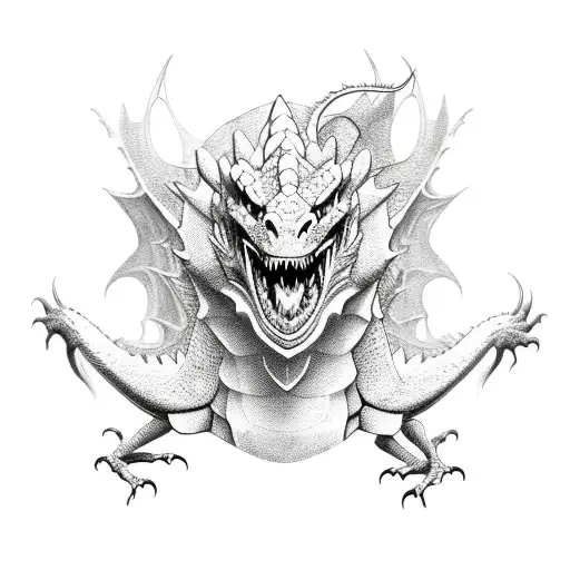 Dragon Con Petalos De Cerezos