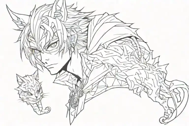 Anime Guy Demon And Cat