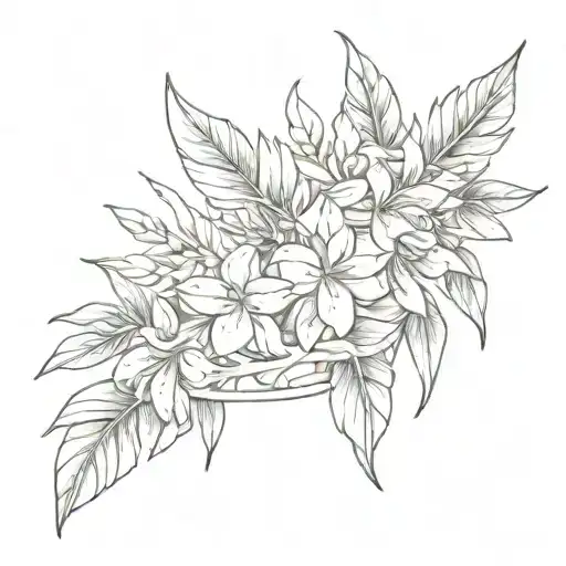 Half Laurel Crown With Oleander