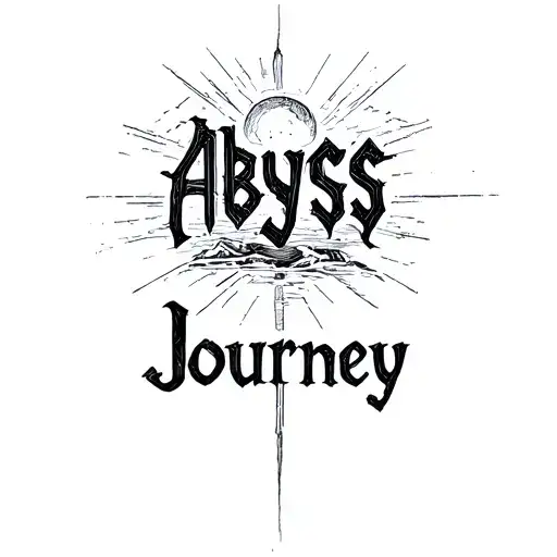 Word Abyss With The Word Journey As A Reflection Underneath It