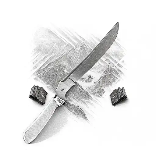 Hands Knives Red Lettering Sleeve