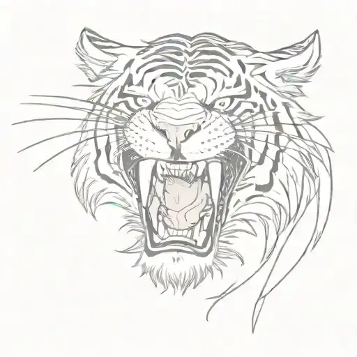 Sloppy Sabertooth Tiger Face