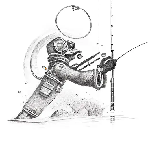Engineer Technician Holding A Fishing Rod With Adhd Symbol As Bait