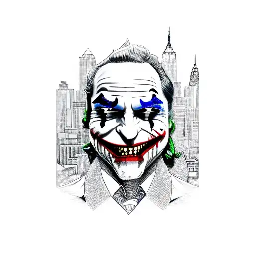 Jokers Face Realistic And The City Of New York