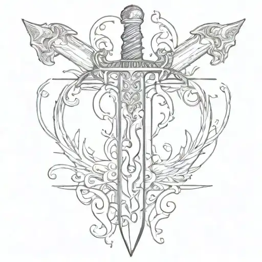 Sword Line Art