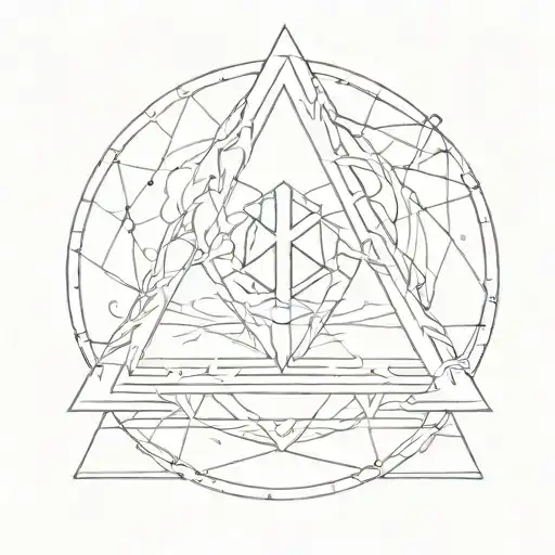 Circle In Triangle Inside Symbolizing The Client's