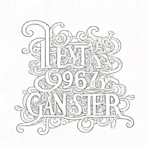 Text 1967 Text With Gangster Font