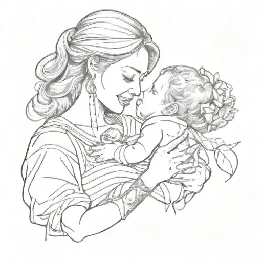 Mom Holding Baby