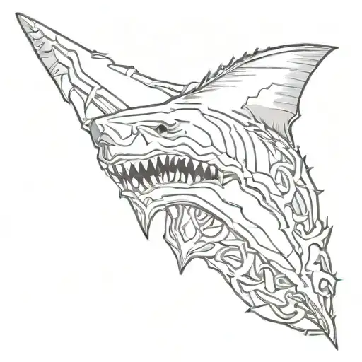 White Shark Tooth Arm Band