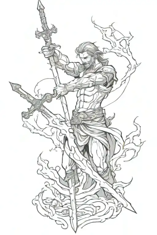 Man Impaled On Sword