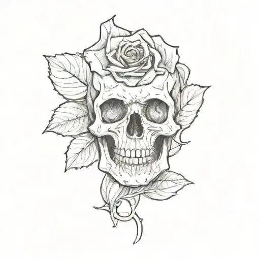 Skull Rose Goth