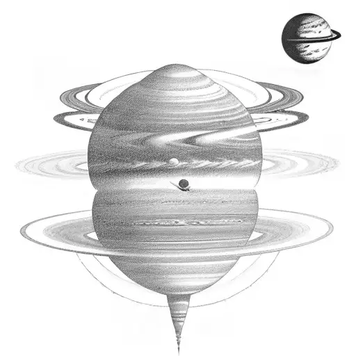 Semicolon With Saturn On Top And A Comet Underneath