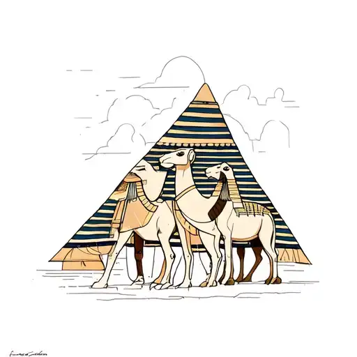 Egyptian With Camels